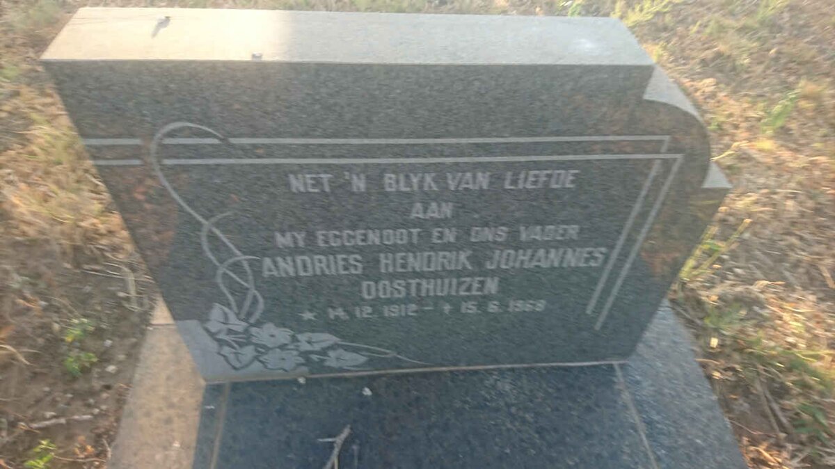 OOSTHUIZEN Andries Hendrik Johannes 1912-1968