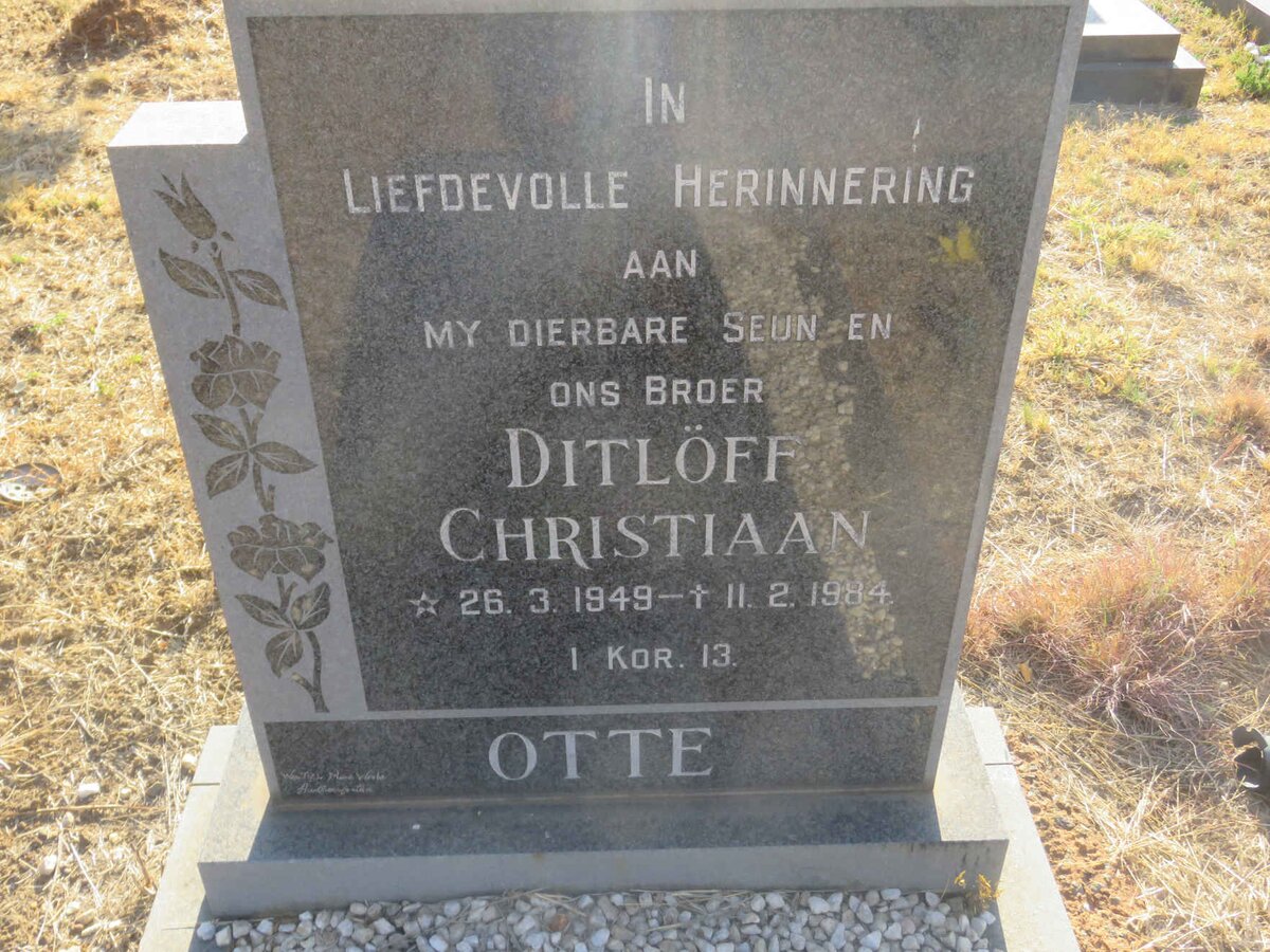 OTTE Ditloff Christiaan 1949-1984