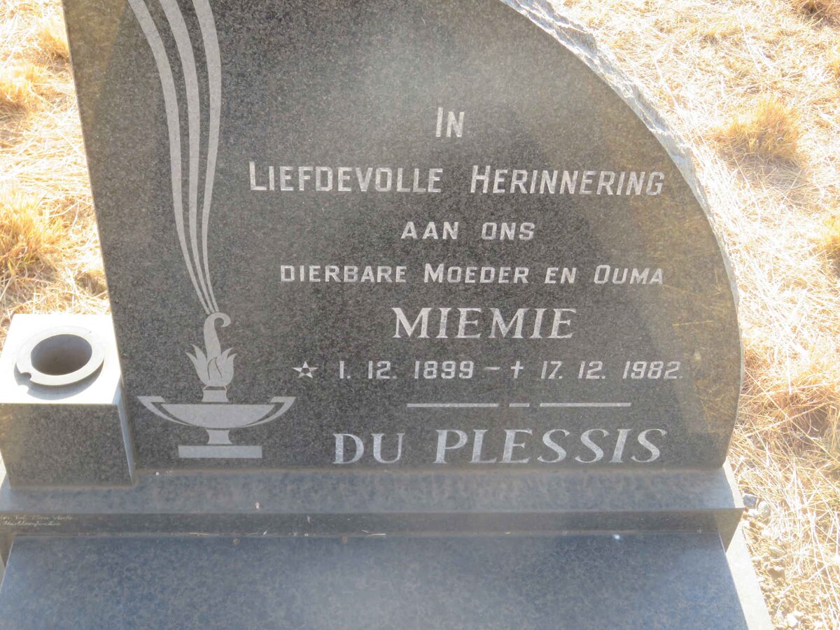 PLESSIS Miemie, du 1899-1982