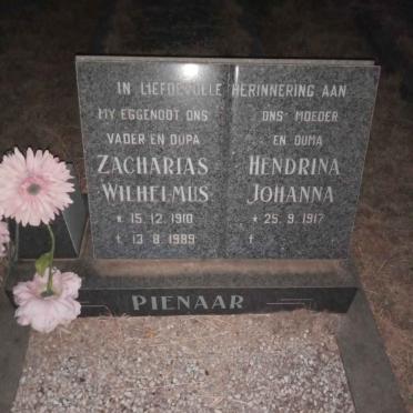 PIENAAR Zacharias Wilhelmus 1910-1989 &amp; Hendrina Johanna 1917-