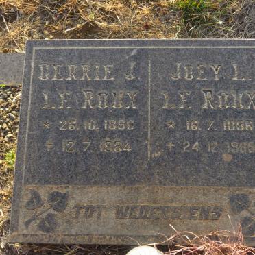 ROUX Gerrie J., le 1896-1984 &amp; Joey L. 1896-1989