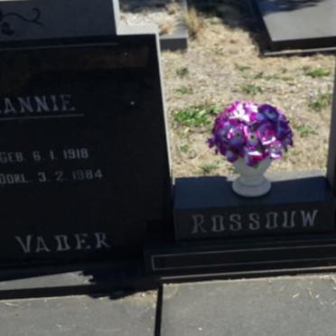ROSSOUW Jannie 1918-1984 &amp; Cobie 1922-2017