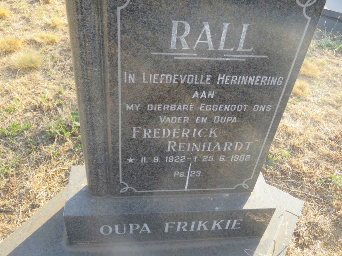 RALL Frederick Reinhardt 1922-1982