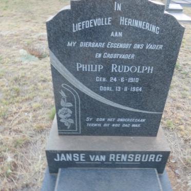 RENSBURG Philip Rudolph, Janse van 1910-1964