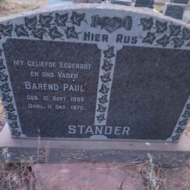STANDER Barend Paul 1895-1970