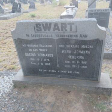 SWART Barend Hermanus 1879-1963 &amp; Anna Johanna Hendrina 1889-1978