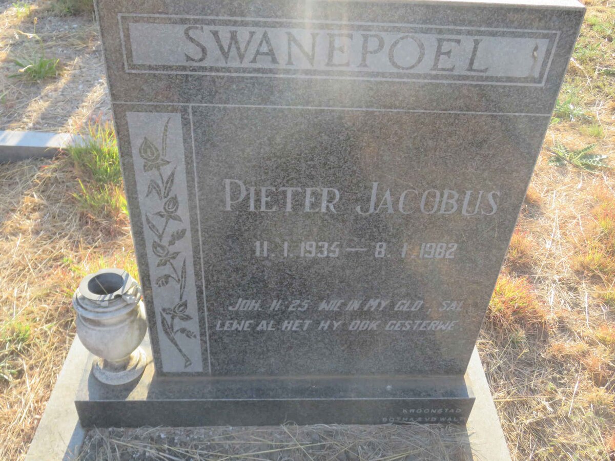 SWANEPOEL Pieter Jacobus 1935-1982