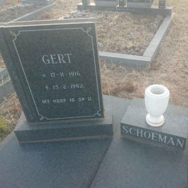 SCHOEMAN Gert 1916-1982 &amp; Martha S.E. 1918-1999 :: SCHOEMAN Martha S.R. 1952-2001