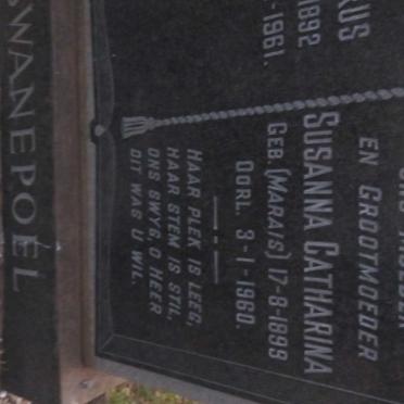 SWANEPOEL Gert Petrus 1892-1961 &amp; Susanna Catharina MARAIS 1899-1960