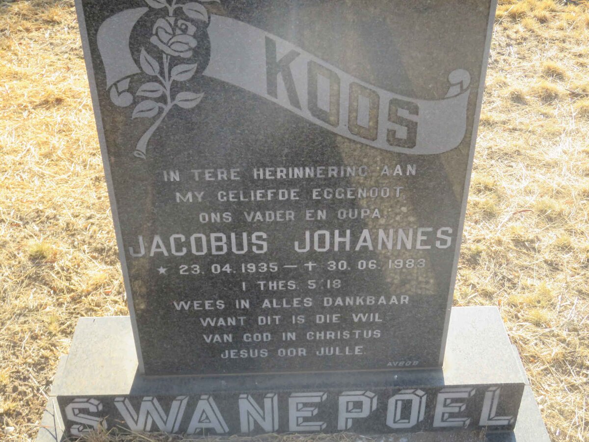 SWANEPOEL Jacobus Johannes 1935-1983
