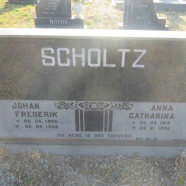 SCHOLTZ Johan Frederik 1906-1988 &amp; Anna Catharina 1915-1982