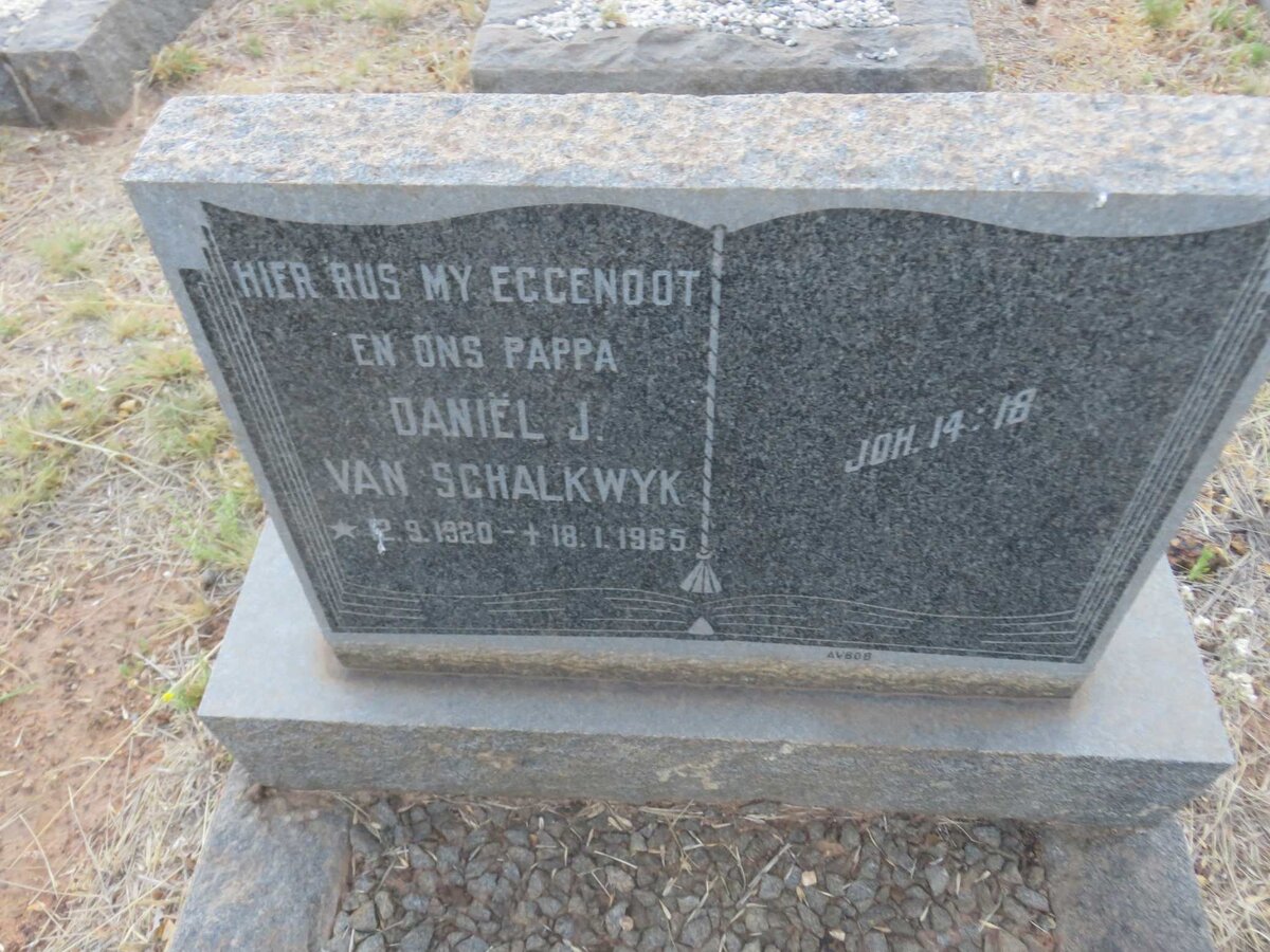 SCHALKWYK Daniël J., van 1920-1965