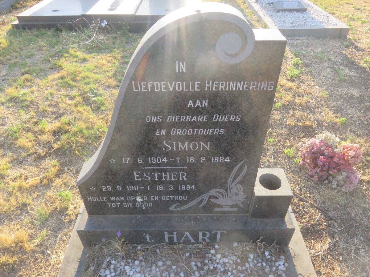 't HART Simon 1904-1984 &amp; Esther 1911-1994