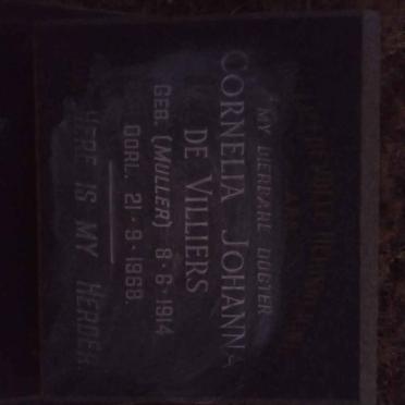 VILLIERS Cornelia Johanna, de nee MULLER 1914-1968