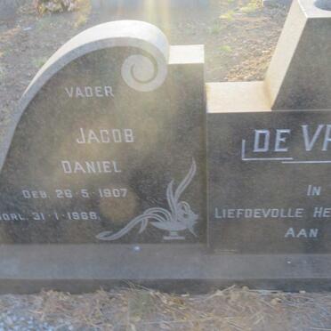 VRIES Jacob Daniel, de 1907-1968 &amp; Hester Antionette 1909-1981