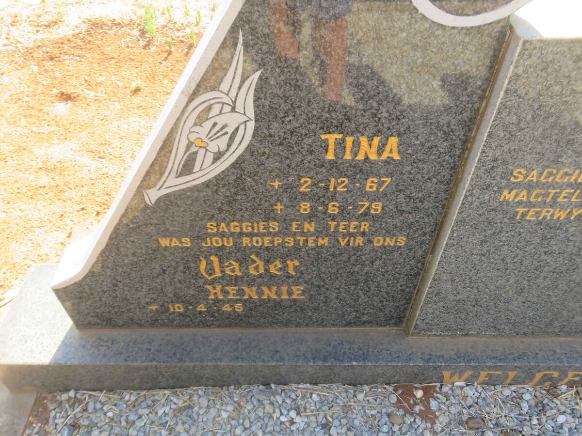 WELGEMOED Hennie 1945- &amp; Christina Elizabeth 1943-1977 :: WELGEMOED Tina 1967-1979