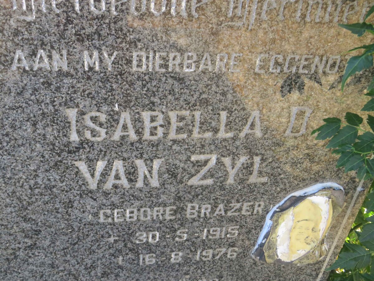 ZYL Isabella D., van nee BRAZER 1915-1976