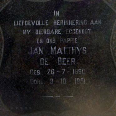 BEER Jan Matthys, de 1890-1951