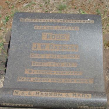 BASSON J.W. 1903-1927