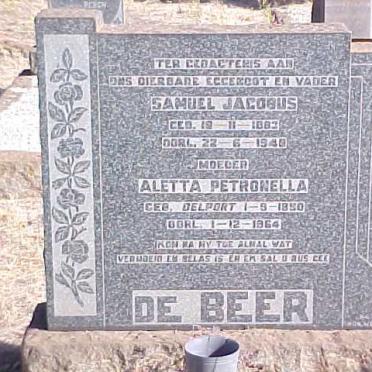 BEER Samuel Jacobus, de 1883-1948 &amp; Aletta Petronella DELPORT 1890-1964