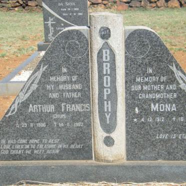 BROPHY Arthur Francis 1906-1982 &amp; Mona 1912-2001