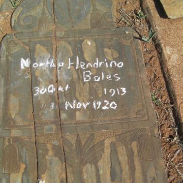 BOTES Martha Hendrina 1913-1920