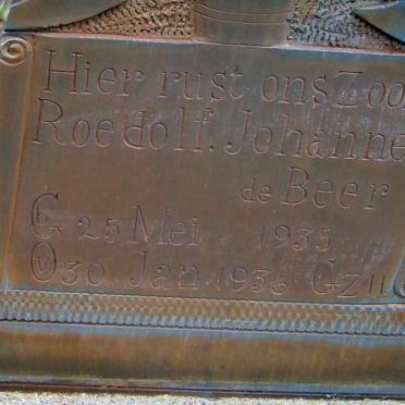 BEER Roedolf Johannes, de 1935-1936