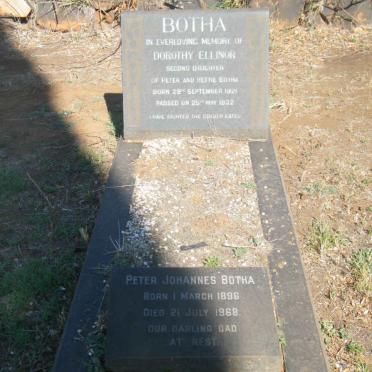 BOTHA Peter Johannes 1896-1968 :: BOTHA Dorothy Ellinor 1921-1932