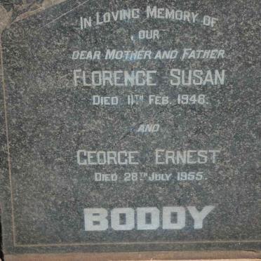 BODDY George Ernest -1955 &amp; Florence Susan -1948