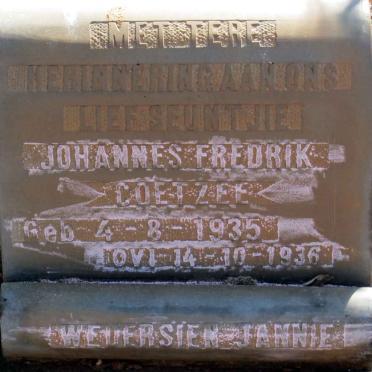 COETZEE Johannes Fredrik 1935-1936