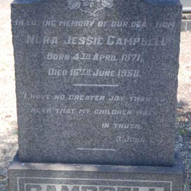 CAMPBELL Nora Jessie 1871-1958
