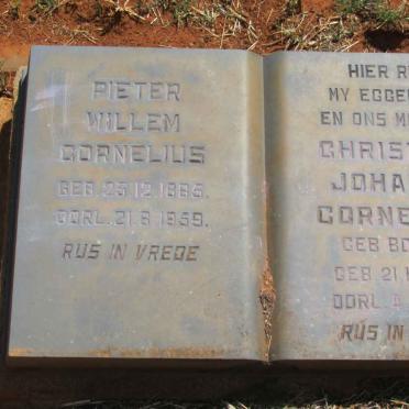 CORNELIUS Pieter Willem 1885-1959 &amp; Christina Johanna BOTHMA 1885-1950