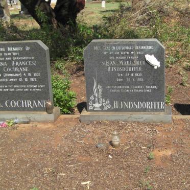 COCHRANE James John 1905-1991 &amp; Francina BLOMKAMP 1907-1978 :: HUNDSDÖRFFER Susan Margaret 1936-1981