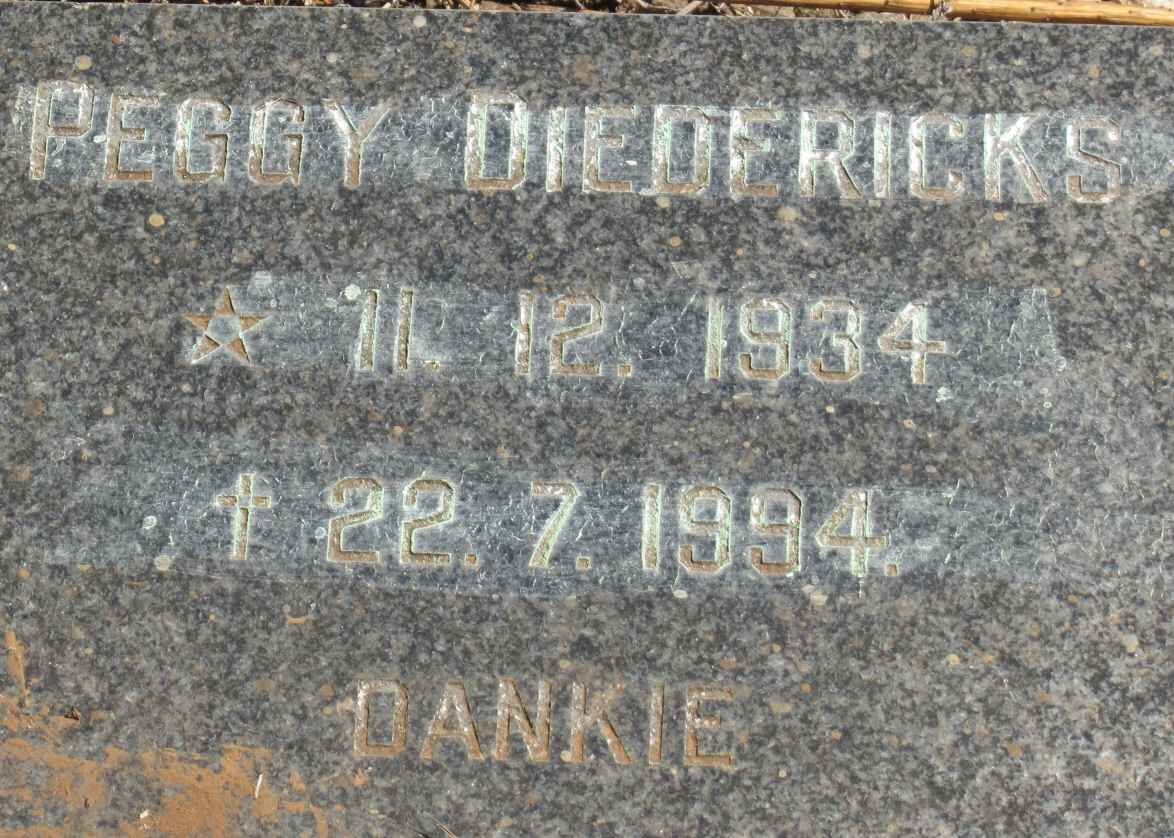 DIEDERICKS Peggy 1934-1994