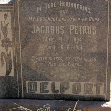 DELPORT Jacobus Petrus 1904-1951