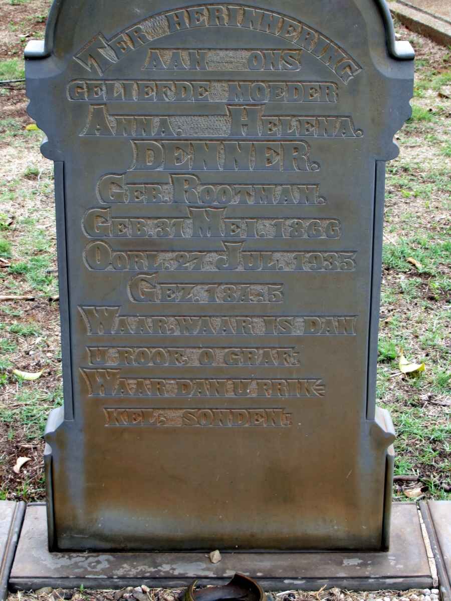 DENNER Anna Helena nee ROOTMAN 1866-1935