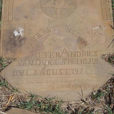 DYK Pieter Andries, van 1910-1924