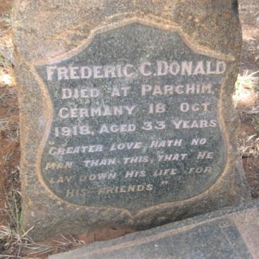 DONALD Frederic C. -1918