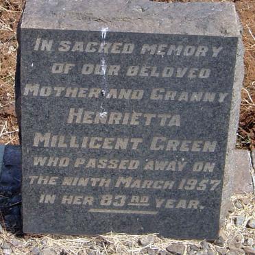 GREEN Henrietta Millicent -1957