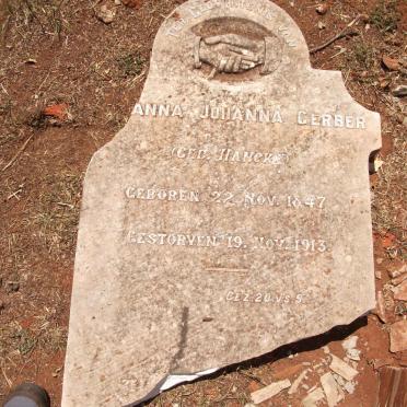 GERBER Anna Johanna nee HANCKE 1847-1913