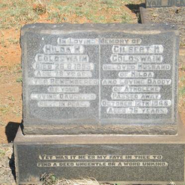 GOLDSWAIN Gilbert H. –1948 &amp; Hilda M. -1955