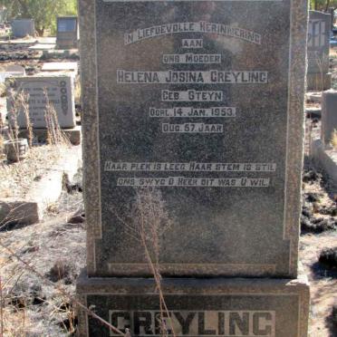 GREYLING Helena Josina nee STEYN -1953
