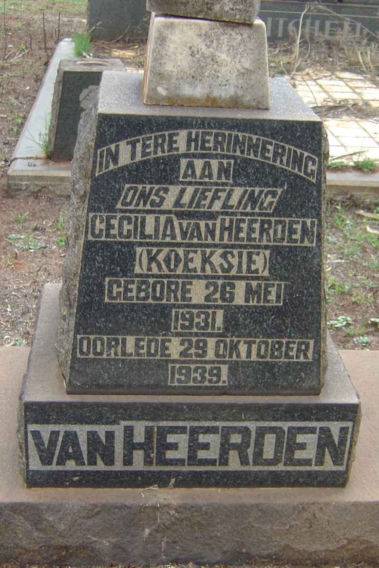 HEERDEN Cecilia, van 1931-1939