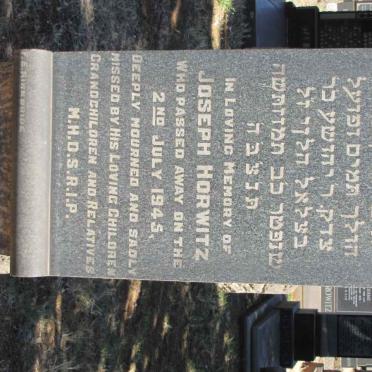 HORWITZ Joseph -1945