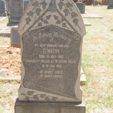 HILL Timothy 1899-1953