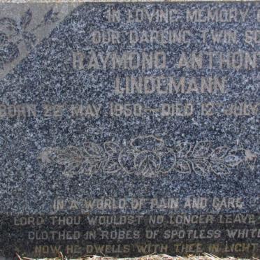 LINDEMANN Raymond Anthony 1950-1950