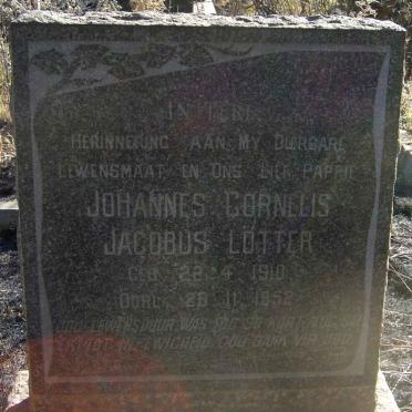 LÖTTER Johannes Cornelis Jacobus 1910-1952