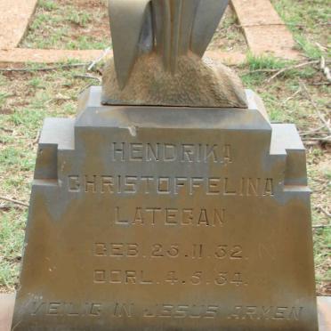 LATEGAN Hendrika Christoffelina 1932-1934