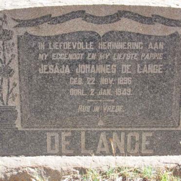 LANGE Jesaja Johannes, de 1896-1949