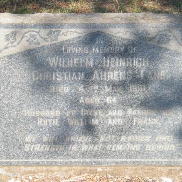 LANE Wilhelm Heinrich Christian Ahrens -1951